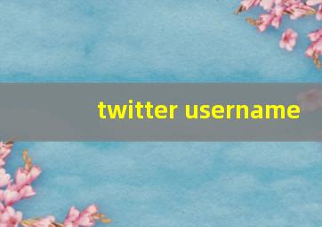 twitter username